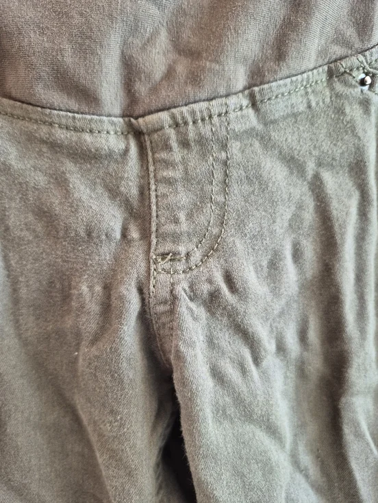 Olive Green Moto Style Materinty Pants By H&M Size 10 - Picture 4 of 6